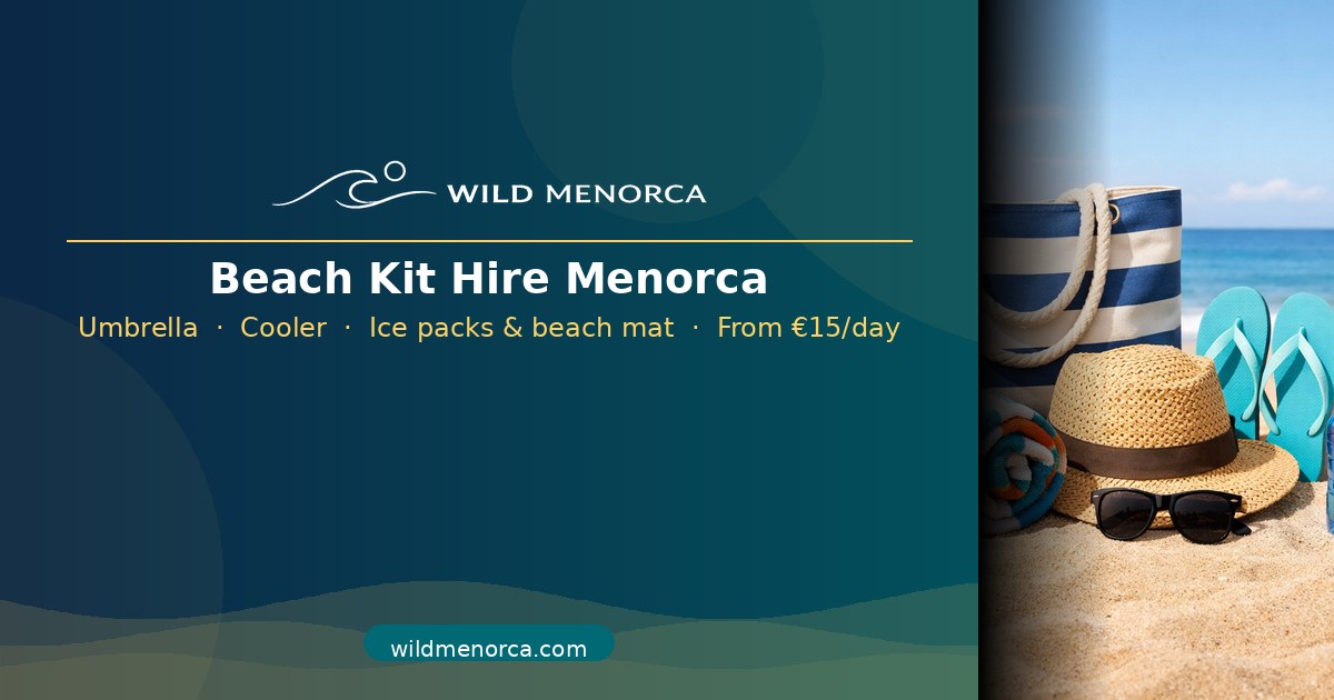 Beach Kit Hire Menorca - Complete Beach Setup | Wild Menorca
